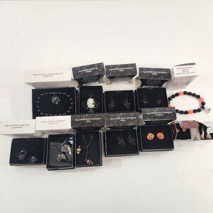 Avon Halloween Jewelry Bundle Witch Skull Trick or Treat Spider Cat Pumpkin NEW